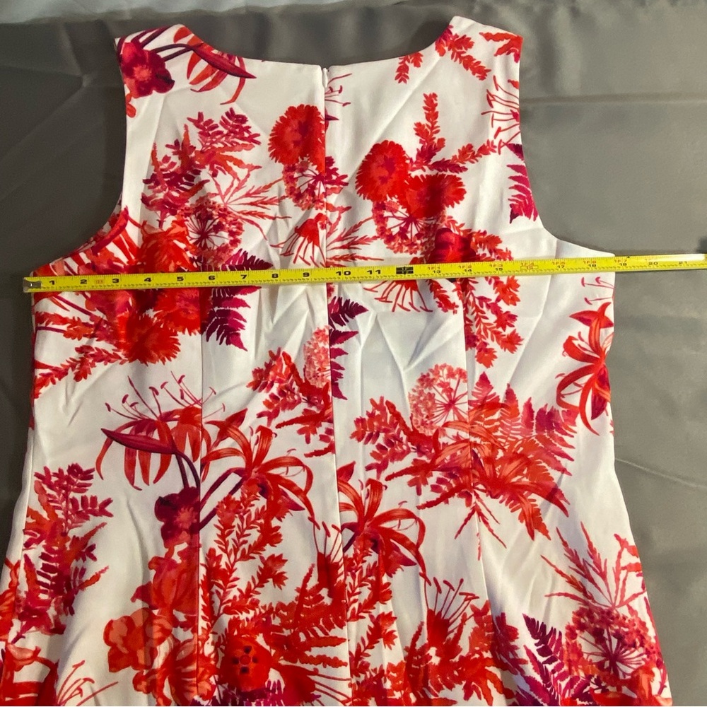 NWT Mario Serrani sleeveless pink floral print dress size 14 women’s - Picture 3 of 12